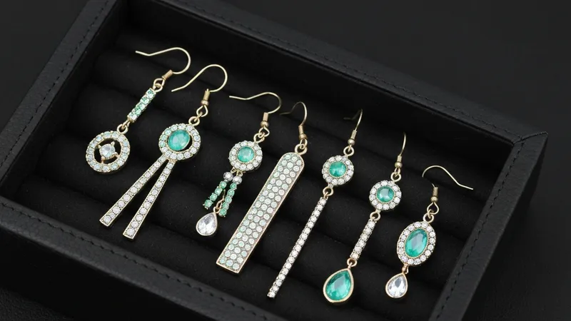 tailles dimensions boucles d'oreilles émeraude morphologie